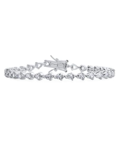 Bling Jewelry Delicate 12CTW CZ Pear Shape Teardrop Cubic Zirconia Tennis Bracelet Silver Plated 7 Inch