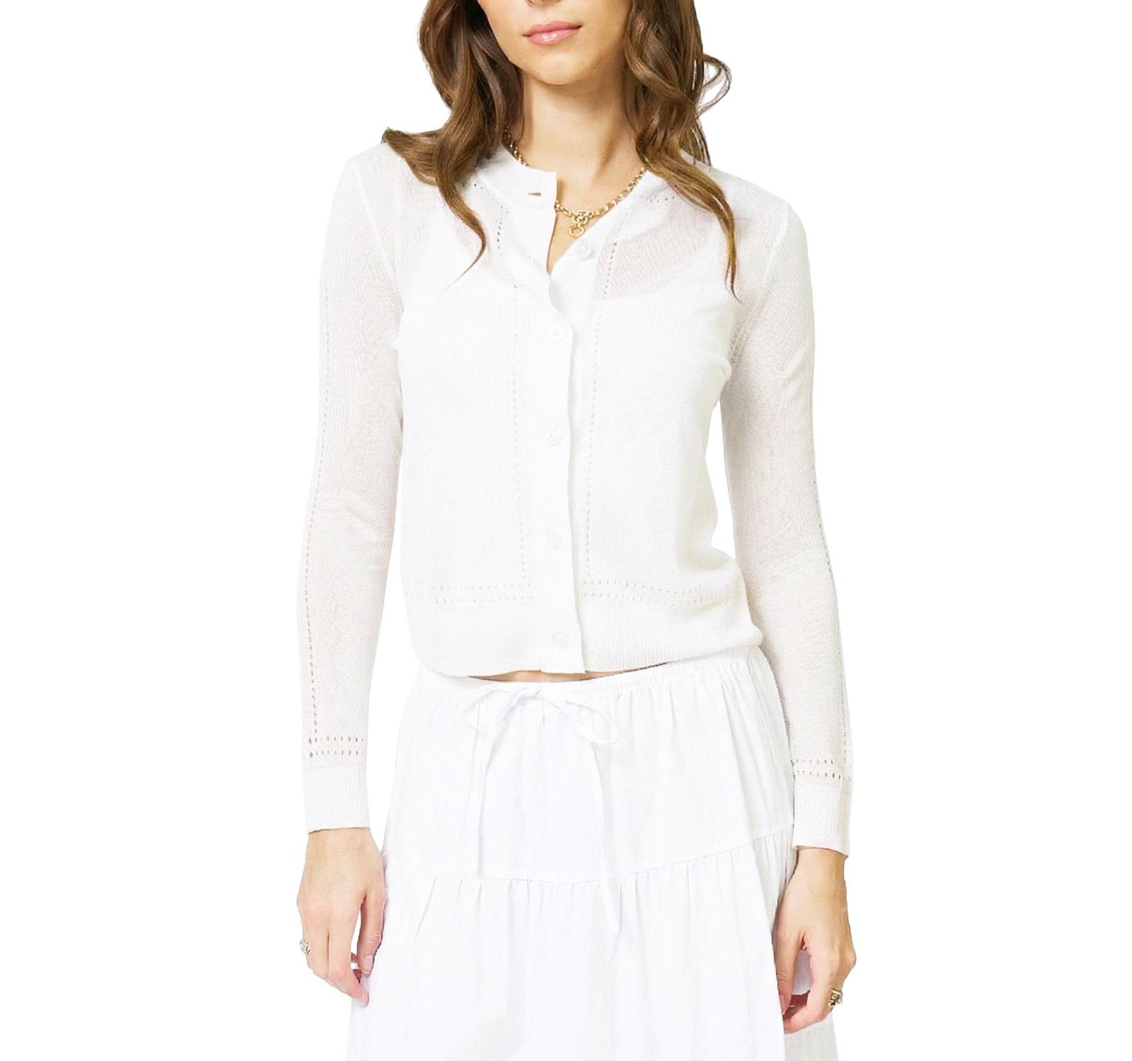 Central Park West женский кардиган Serena Sheer Pointelle