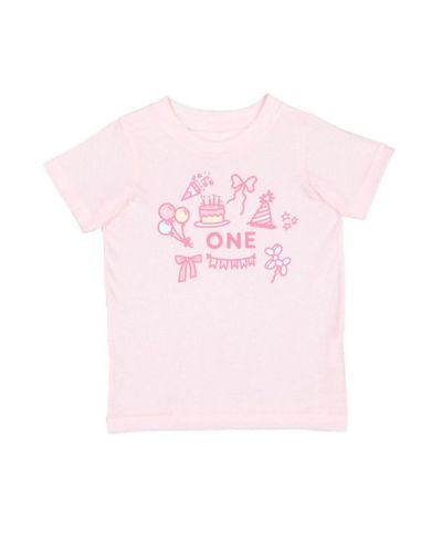 Sweet Wink Baby Girls 1st Birthday Icon Short Sleeve T-Shirt
