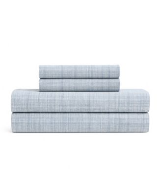 Calvin Klein Printed Washed 200-Thread Count Cotton Percale 4-Pc. Sheet Set, King