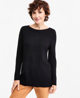 Свитер JM Collection Petite с лодочкой и пуговицами на манжетах, эксклюзив Macy's
