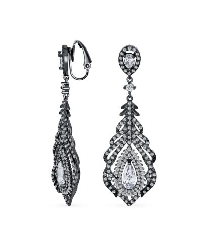 Серьги-клипсы Bling Jewelry с кубическим цирконием