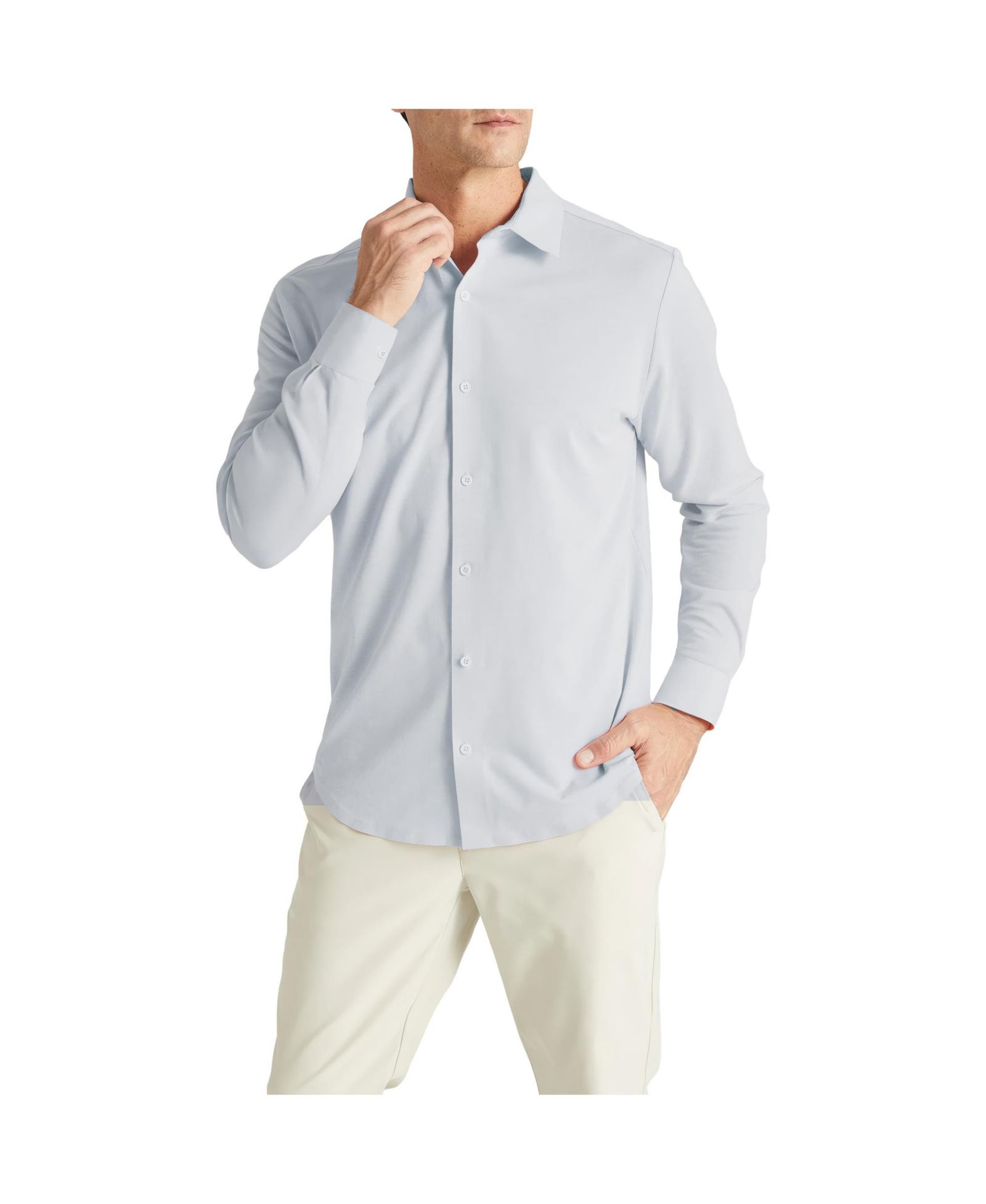 Мужская рубашка Level 7 Office-Leisure Collection Dry Tech Oxford Seamless Long Sleeve