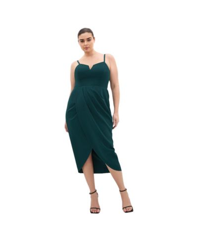 CITY CHIC Women's Sassy Tulip Midi Dress