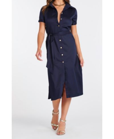 Bishop + Young Women's Bishop + Young Lauren Button Front Shirt Dress