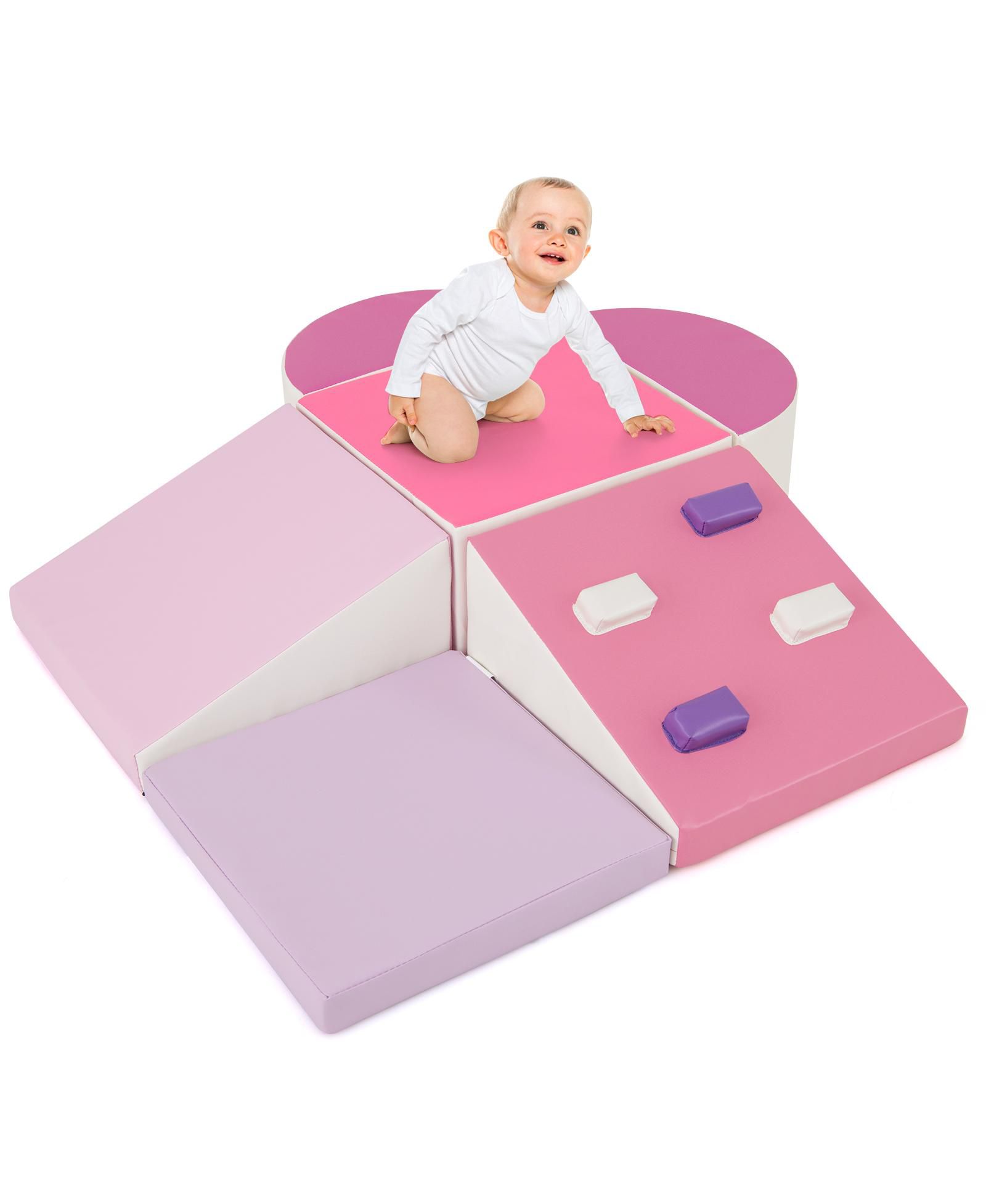 Игровой набор для малышей Mecale из 6 предметов с треугольником для лазания и рампой