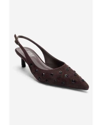 Женские Prologue Shoes Lorex Embellished Stiletto Slingback Pump