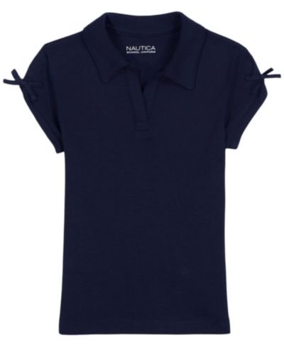 Женская рубашка-поло Nautica с коротким рукавом, детский размер 4-6X