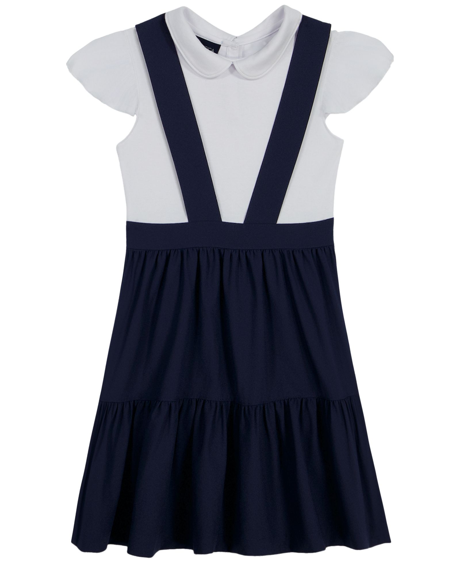 Детское платье Nautica Girls' 4-6X Short-Sleeve Pindafore