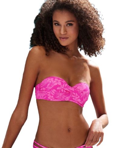 LASCANA Women's Floral Print Everyday Comfort Underwire Bikini Top