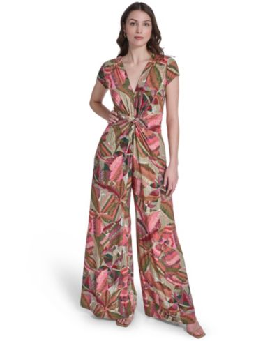 Vince Camuto Women's Short-Sleeve V-Neck Jumpsuit