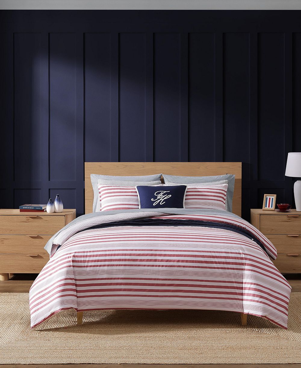 Tommy Hilfiger Mandalay Beach Stripe Cotton Reversible 3-Pc. Comforter Set, King