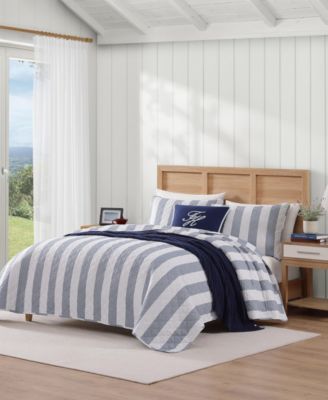 Комплект стеганых покрывал Tommy Hilfiger Capri Stripe Cotton Reversible, Full/Queen