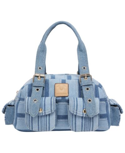 True Religion Multi Stripe Soft Satchel - Mini Handbag с полезными карманами