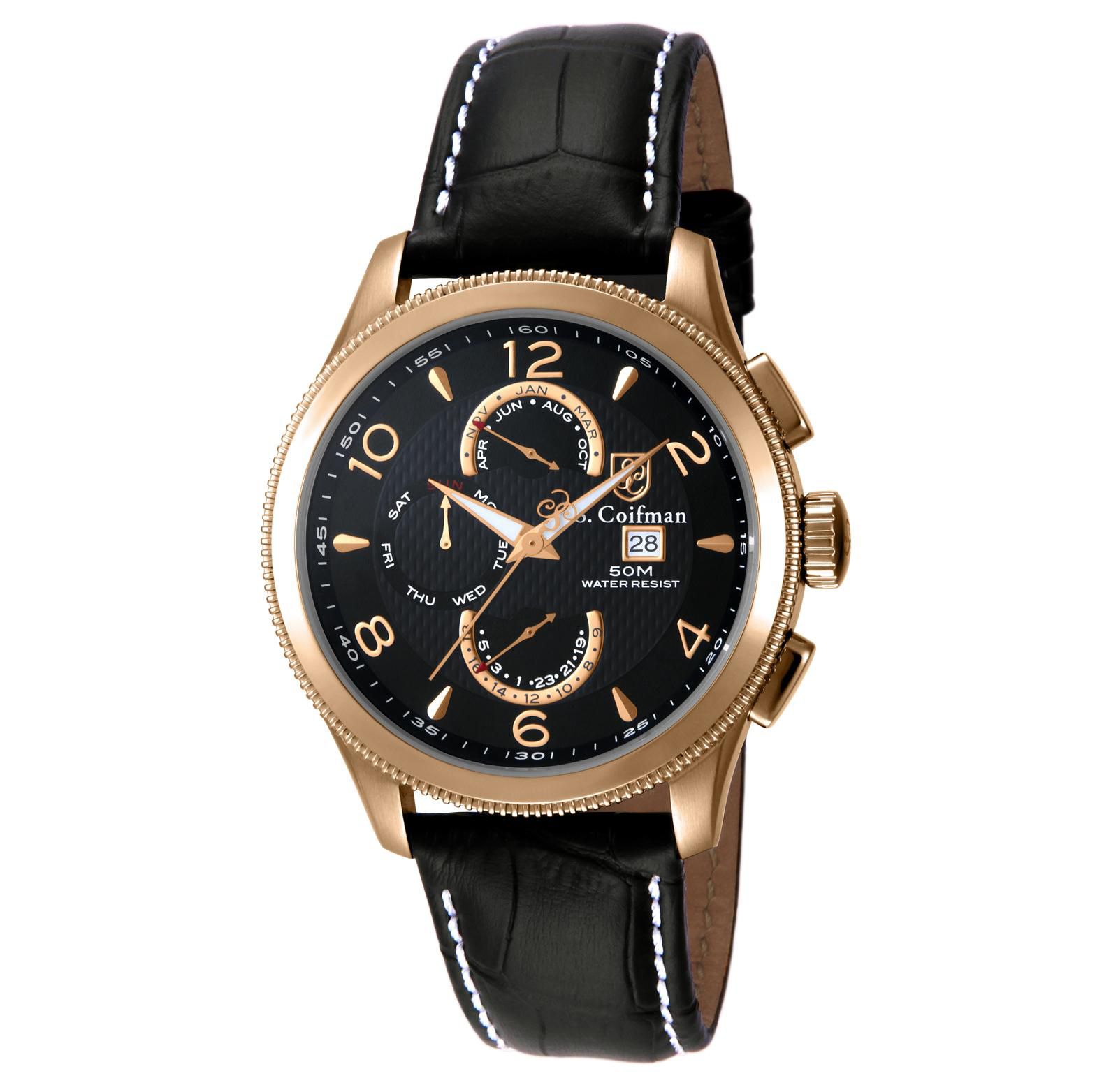 Invicta S.Coiffman Мужские кварцевые часы Heritage SC0111, черный циферблат