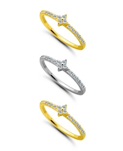 Кольцо Pave Diamond Shape Band с фианитами