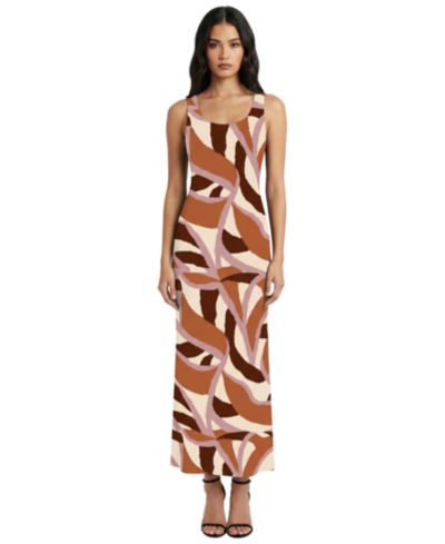 Donna Morgan Women's Aria Scoop Neck Midi Dress