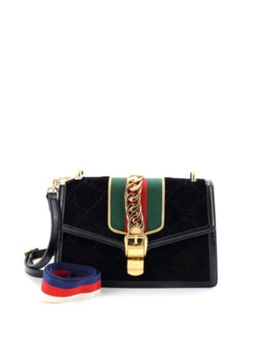 Gucci Small Sylvie сумка через плечо GG Velvet (б/у)