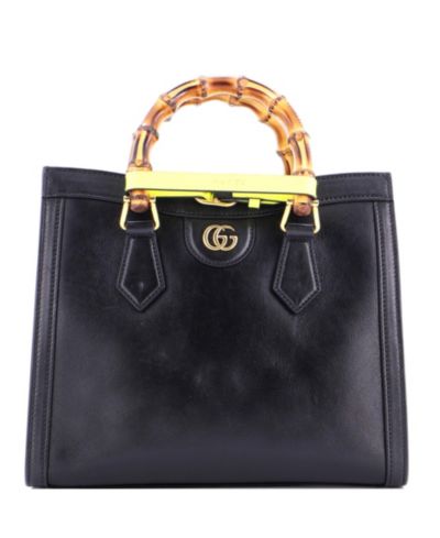 Gucci Diana NM сумка Tote из кожи с бамбуковой ручкой, б/у, Small