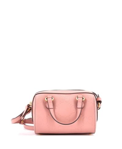 Pre-Owned Gucci Super Mini Convertible Boston Bag Jumbo GG Embossed Leather