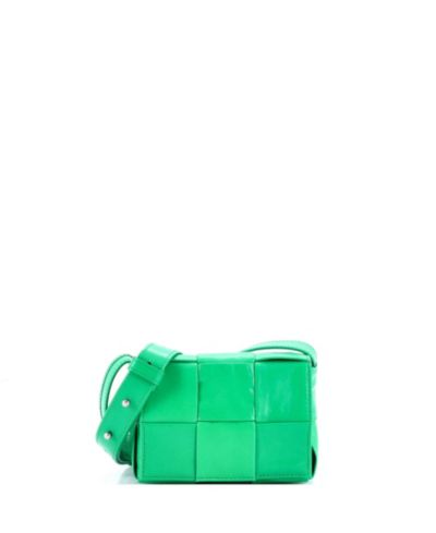Pre-Owned Bottega Veneta Candy Cassette Crossbody Bag Maxi Intrecciato Leather