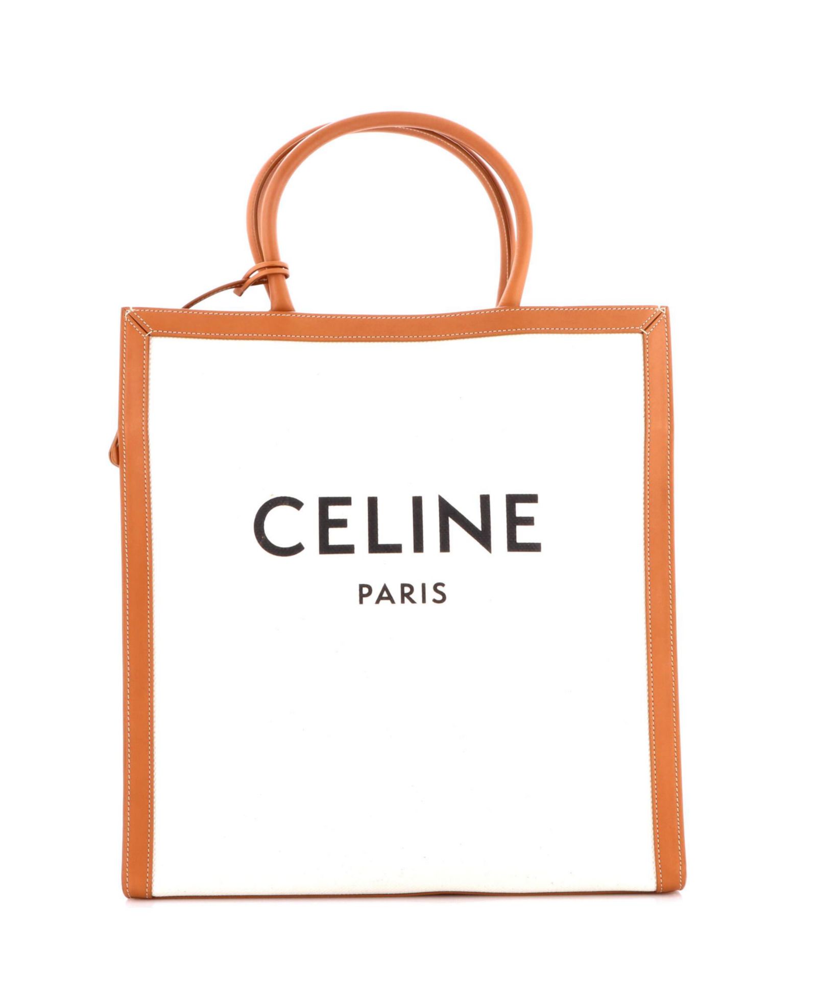 Pre-Owned Celine Large Vertical Cabas Tote Canvas with Leather