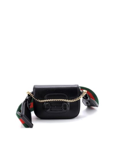 Кошелек Gucci Horsebit 1955 с ремешком из кожи