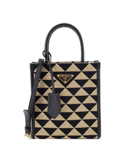 Pre-Owned Prada Mini Symbole Shopper Tote Jacquard