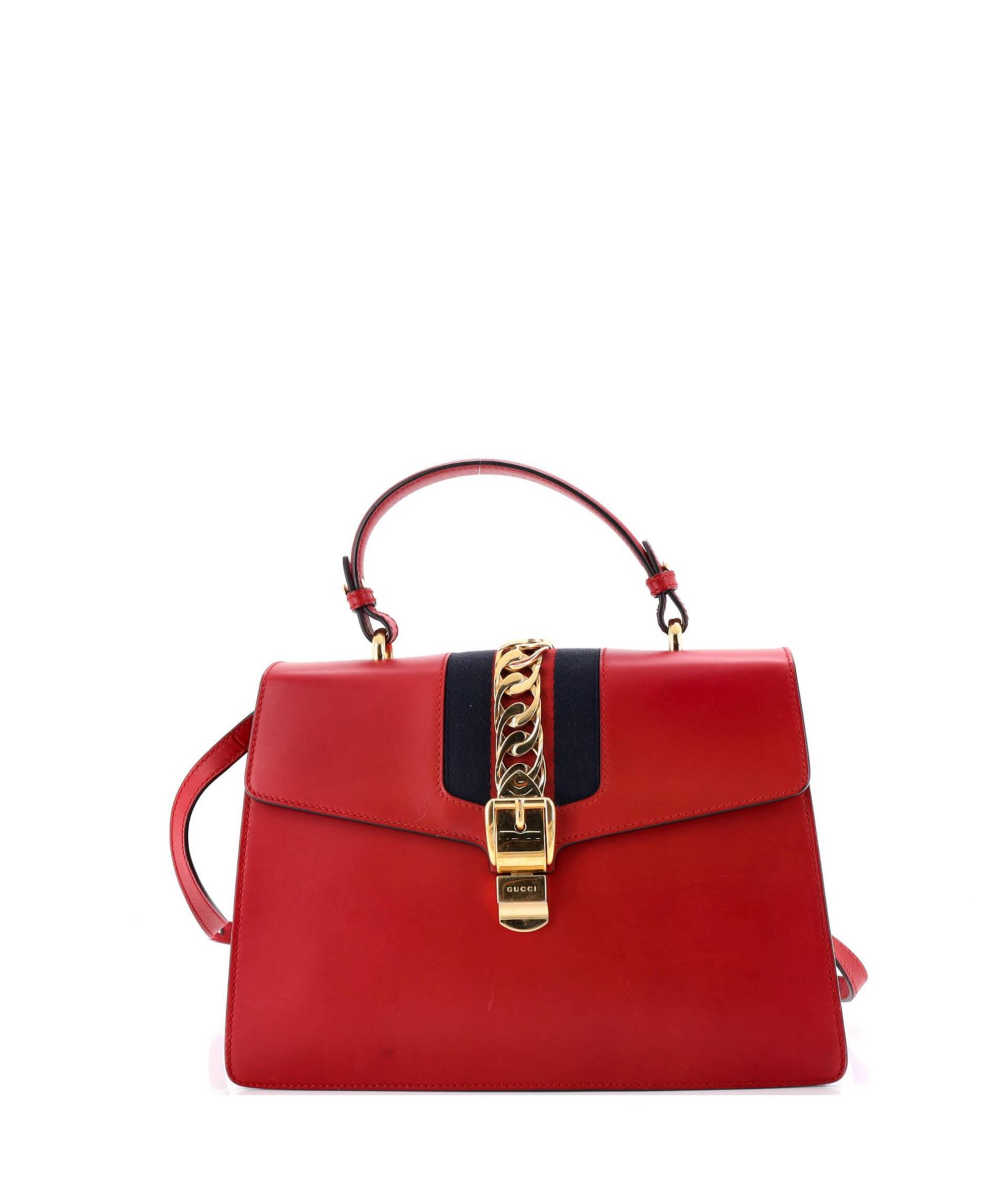 Сумка Gucci Medium Sylvie Top Handle Leather Pre-Owned