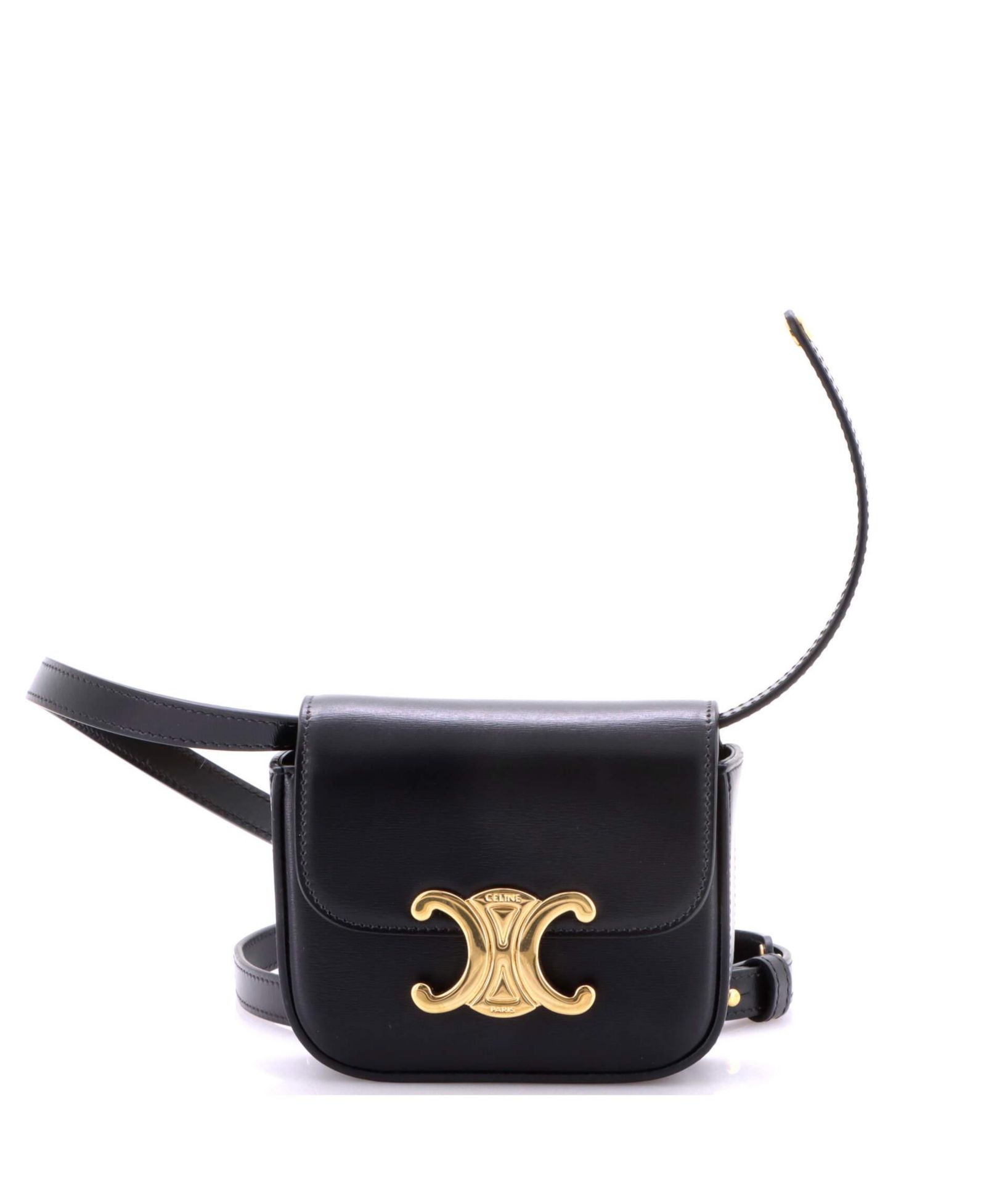 Pre-Owned Celine Mini Claude Shoulder Bag Triomphe Coated Canvas