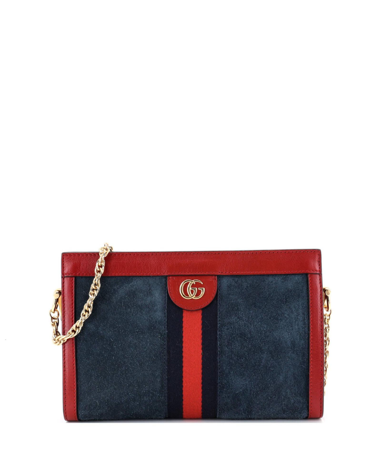 Pre-Owned Gucci маленькая сумка через плечо Ophidia Chain из замши