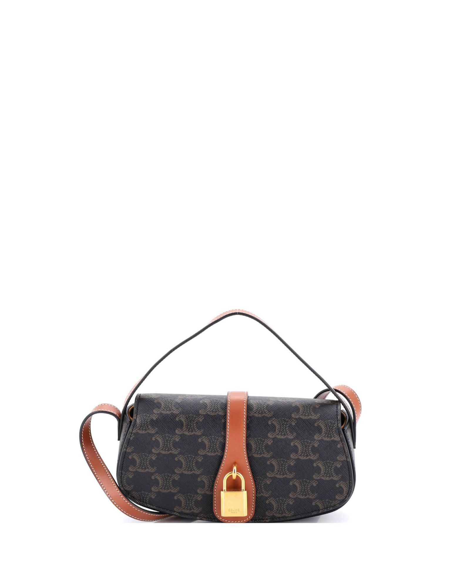 Pre-Owned Celine Clutch Tabou с ремешком Triomphe Coated Canvas