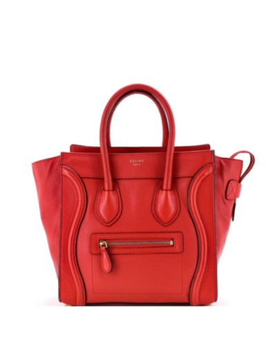 Сумка Celine Micro Luggage из гладкой кожи, б/у