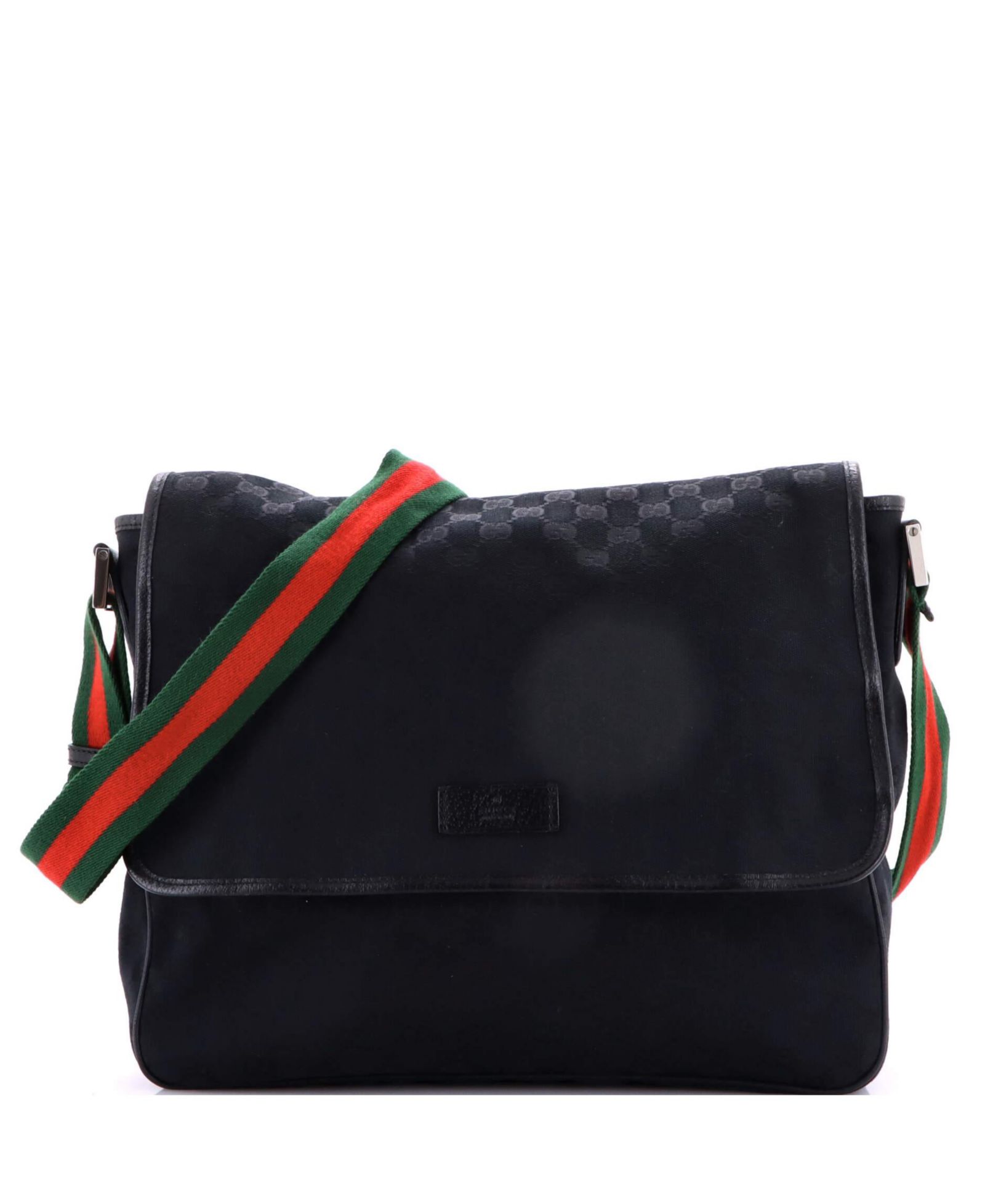 Messenger сумка Gucci Pre-Owned, Web Strap Flap GG Canvas