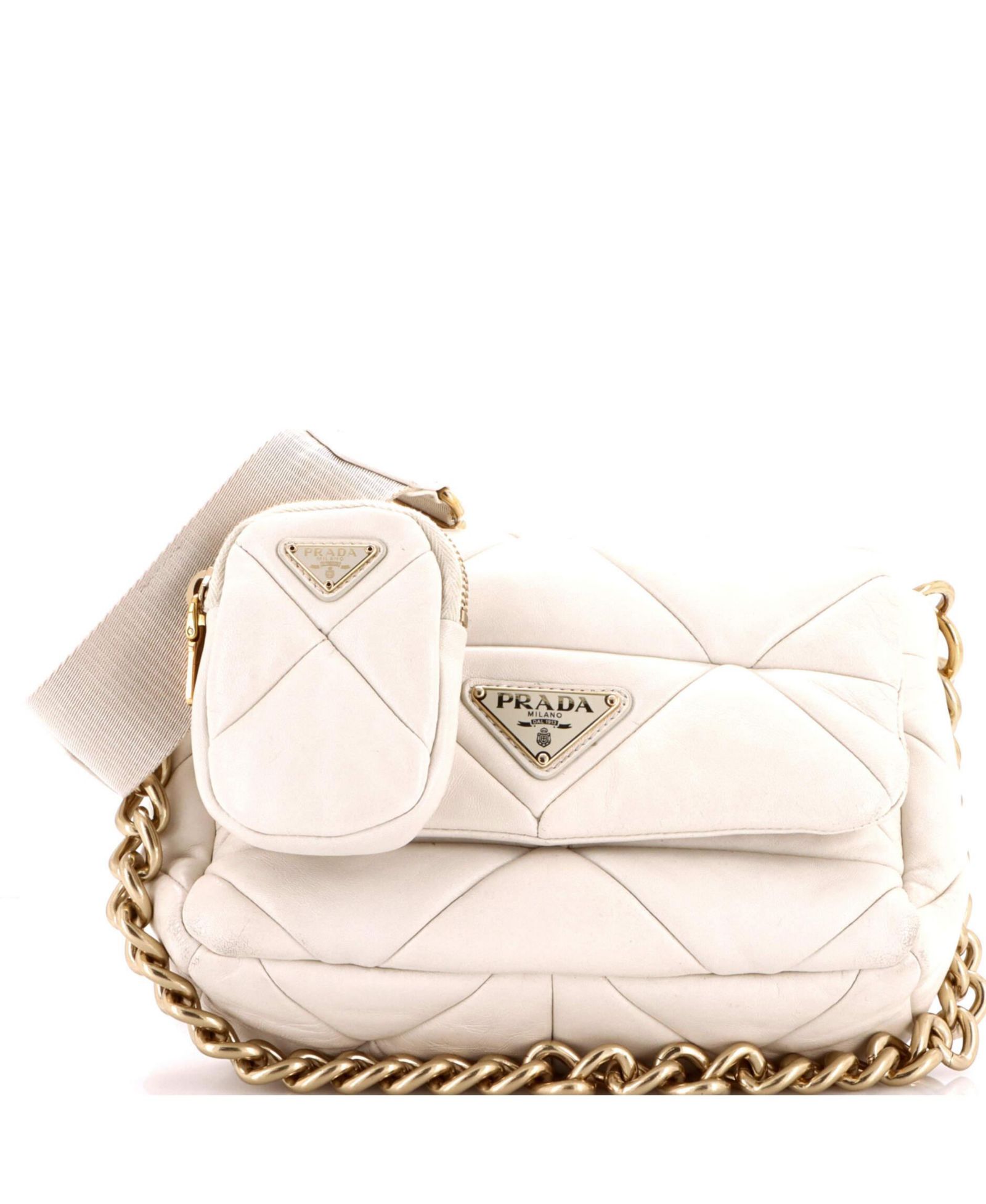 Pre-Owned Prada маленькая сумка на плечо System Flap из стеганой кожи Nappa