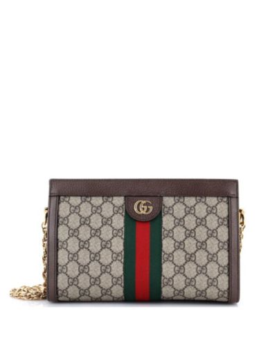 Gucci б/у маленькая сумка через плечо Ophidia из полотна с покрытием GG