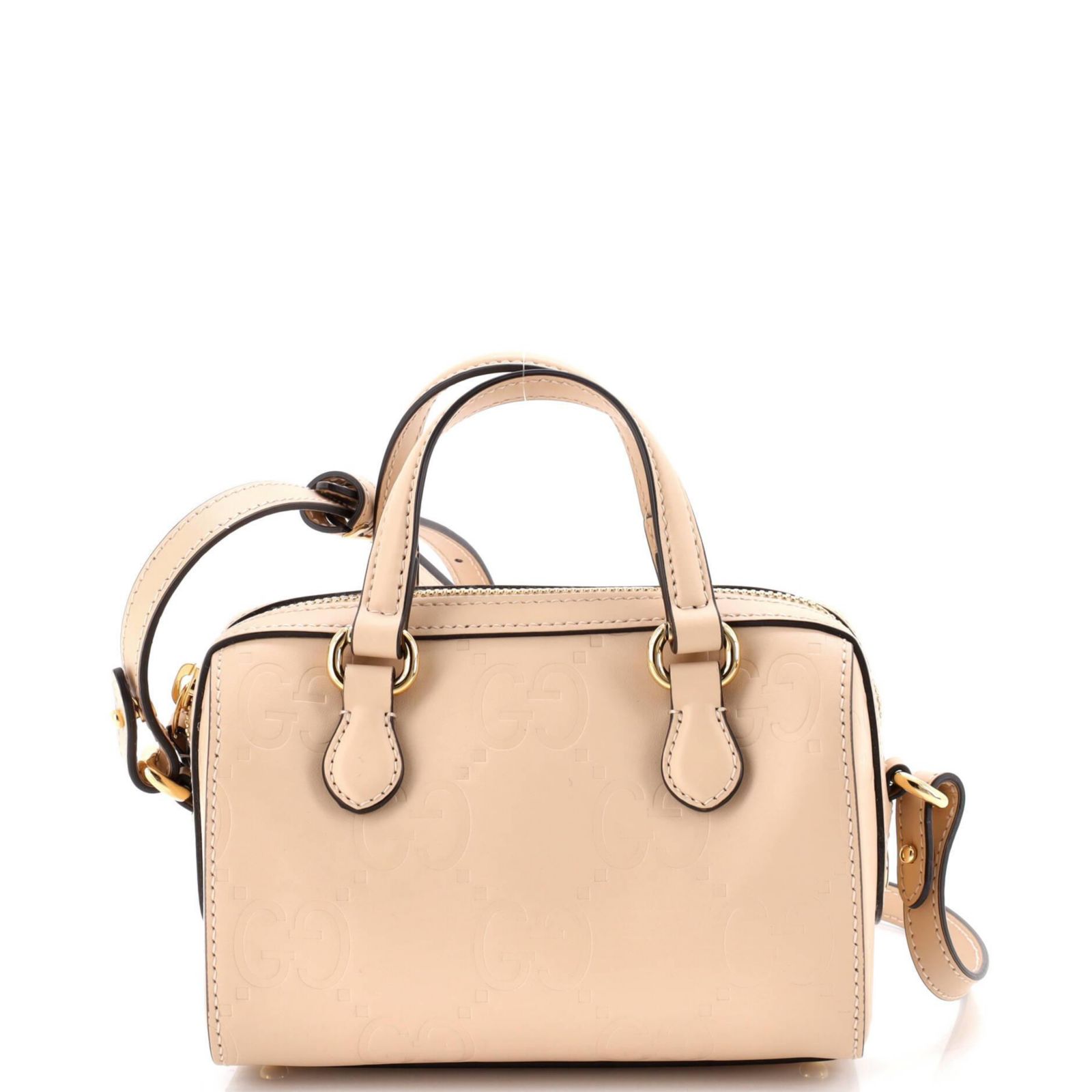 Pre-Owned Gucci Mini Convertible Top Handle Bag Jumbo GG Embossed Leather