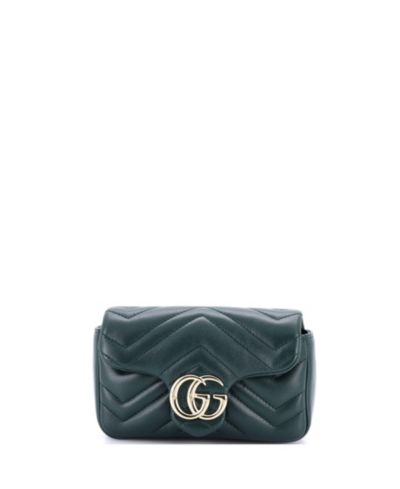 Сумка Pre-Owned Gucci Super Mini GG Marmont Flap Bag Matelasse Leather
