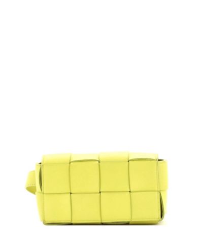 Подержанная сумка-поясная Bottega Veneta Cassette Maxi Intrecciato из кожи