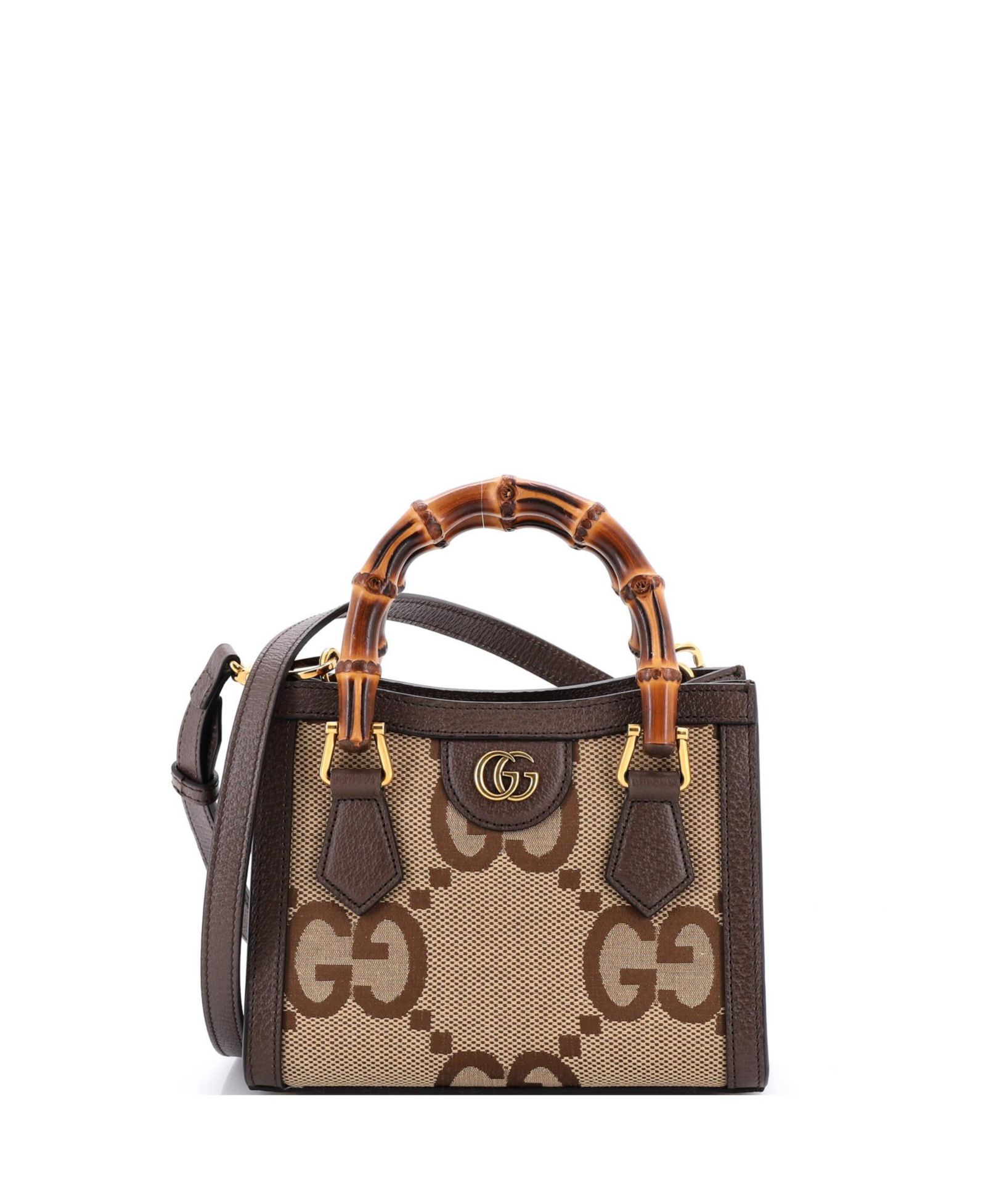 Сумка Gucci Mini Diana NM Bamboo Handle Tote Jumbo GG Canvas б/у