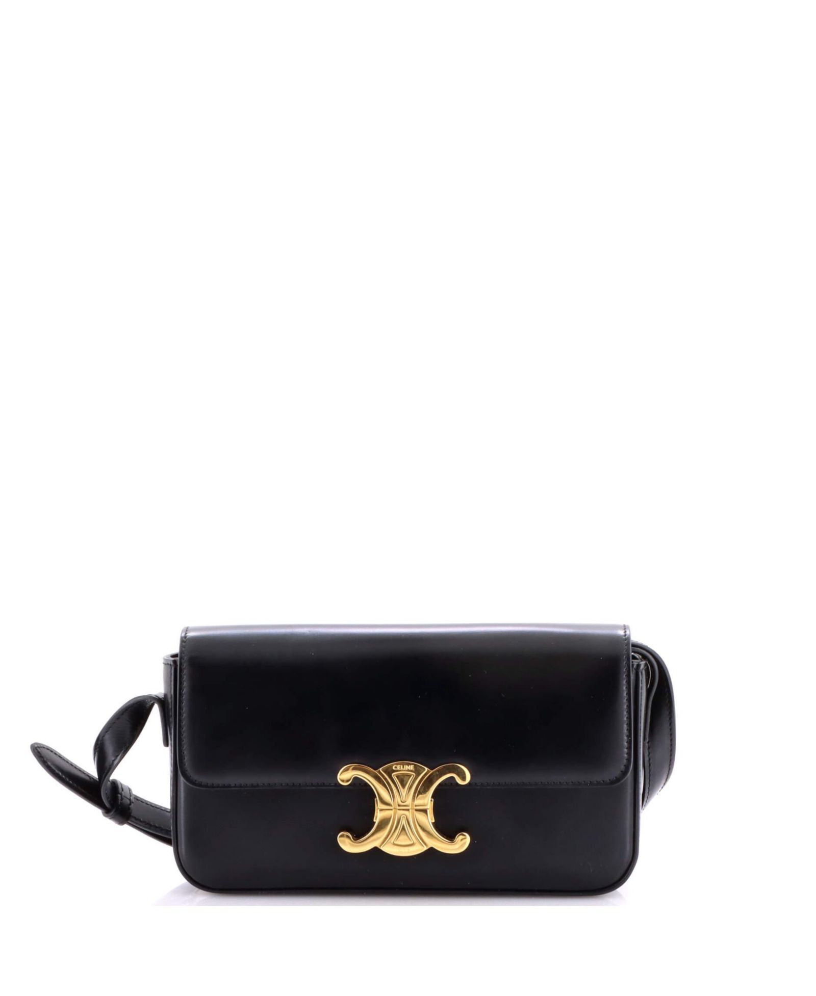 Pre-Owned сумка Celine Triomphe через плечо горизонтальная из гладкой телячьей кожи