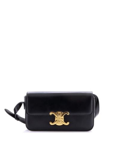 Pre-Owned Celine Triomphe East-West Shoulder Bag Smooth Calfskin