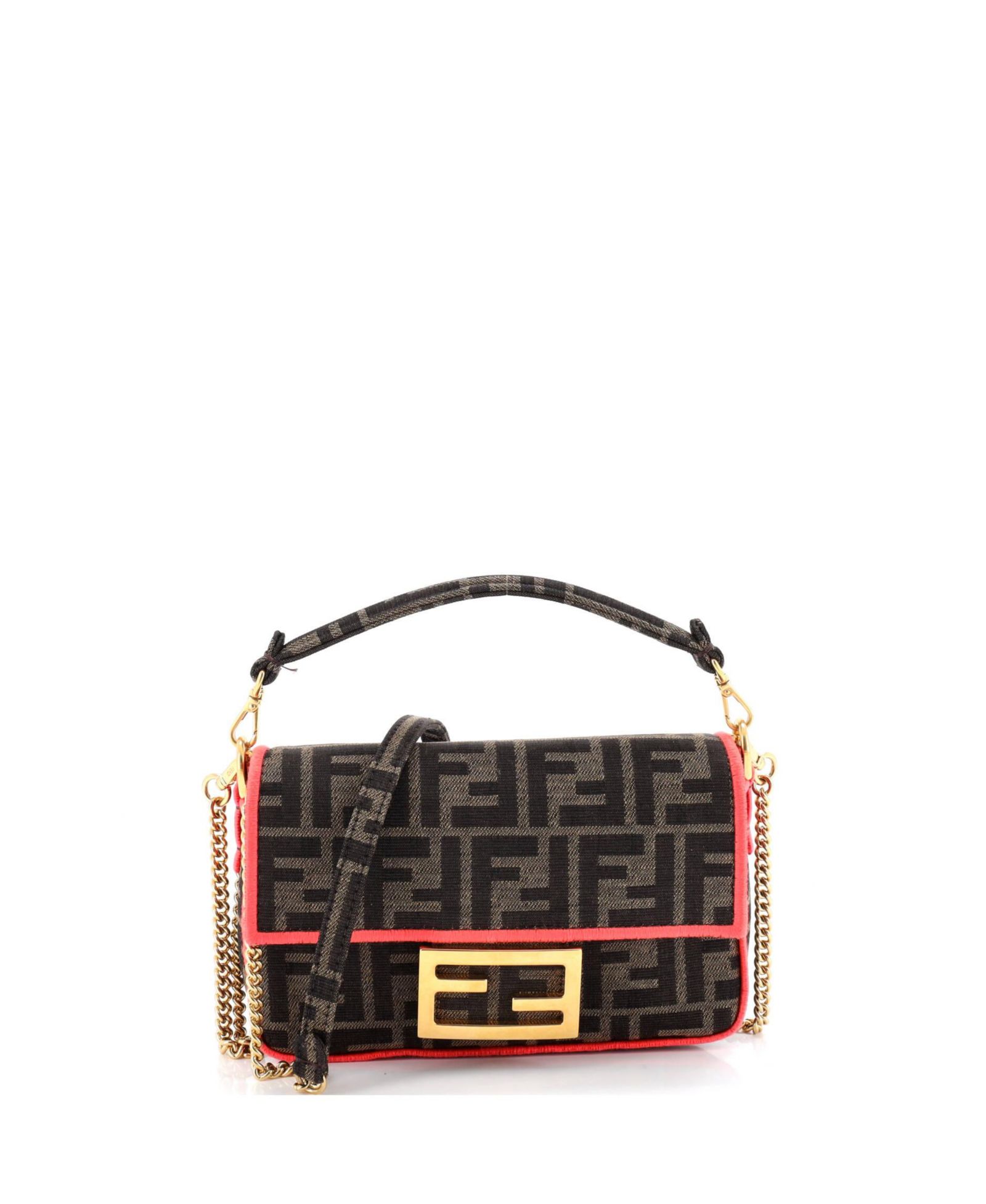 Мини-сумка Fendi Baguette NM Zucca Canvas б/у
