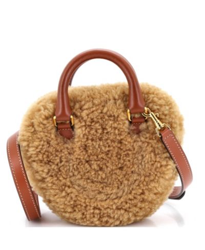 Pre-Owned Celine Средняя сумка Heart из шевлинга с кожаной отделкой