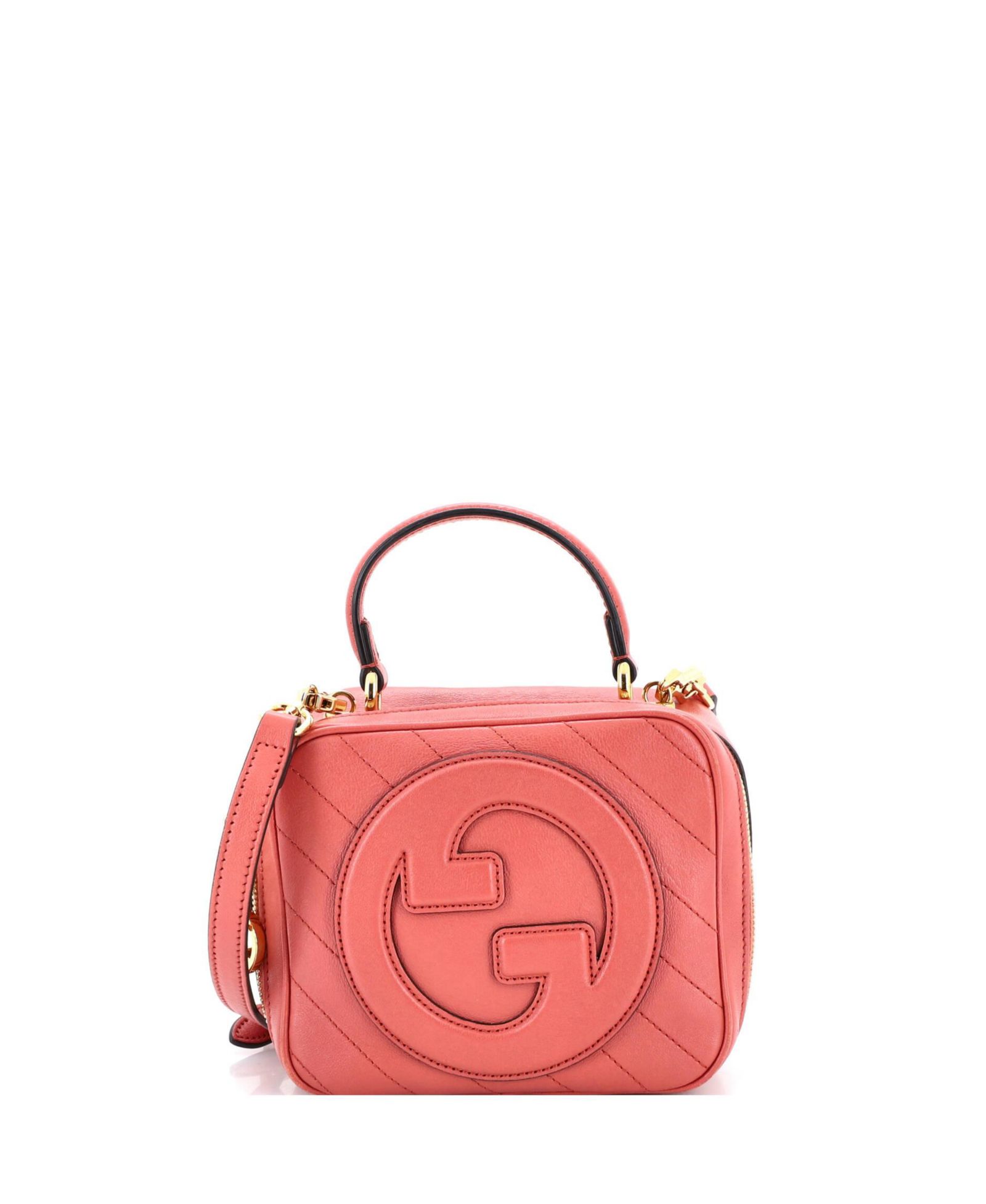 Pre-Owned Gucci Blondie NM Top Handle Shoulder Bag Diagonal Quilted Leather