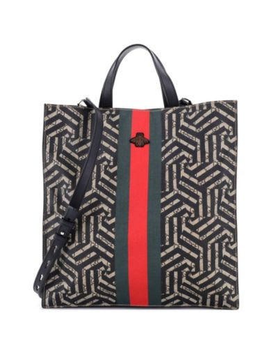 Сумка-тоут Gucci Convertible Soft Open, Caleido GG Coated Canvas, б/у