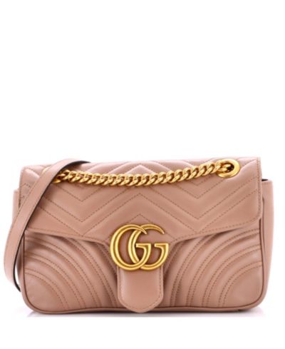Сумка Gucci Medium GG Marmont из кожи Matelasse, б/у