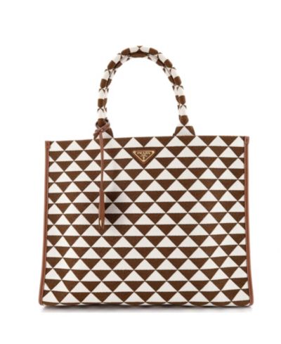 Pre-Owned Prada Large Symbole Shopper Tote Jacquard
