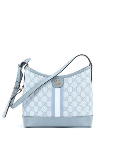 Pre-Owned Gucci Small Ophidia Open Bucket Bag GG Coated Canvas с кожаной отделкой