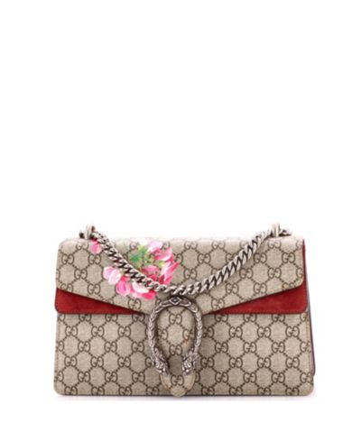 Pre-Owned Gucci Small Dionysus Bag Blooms Print GG Coated Canvas